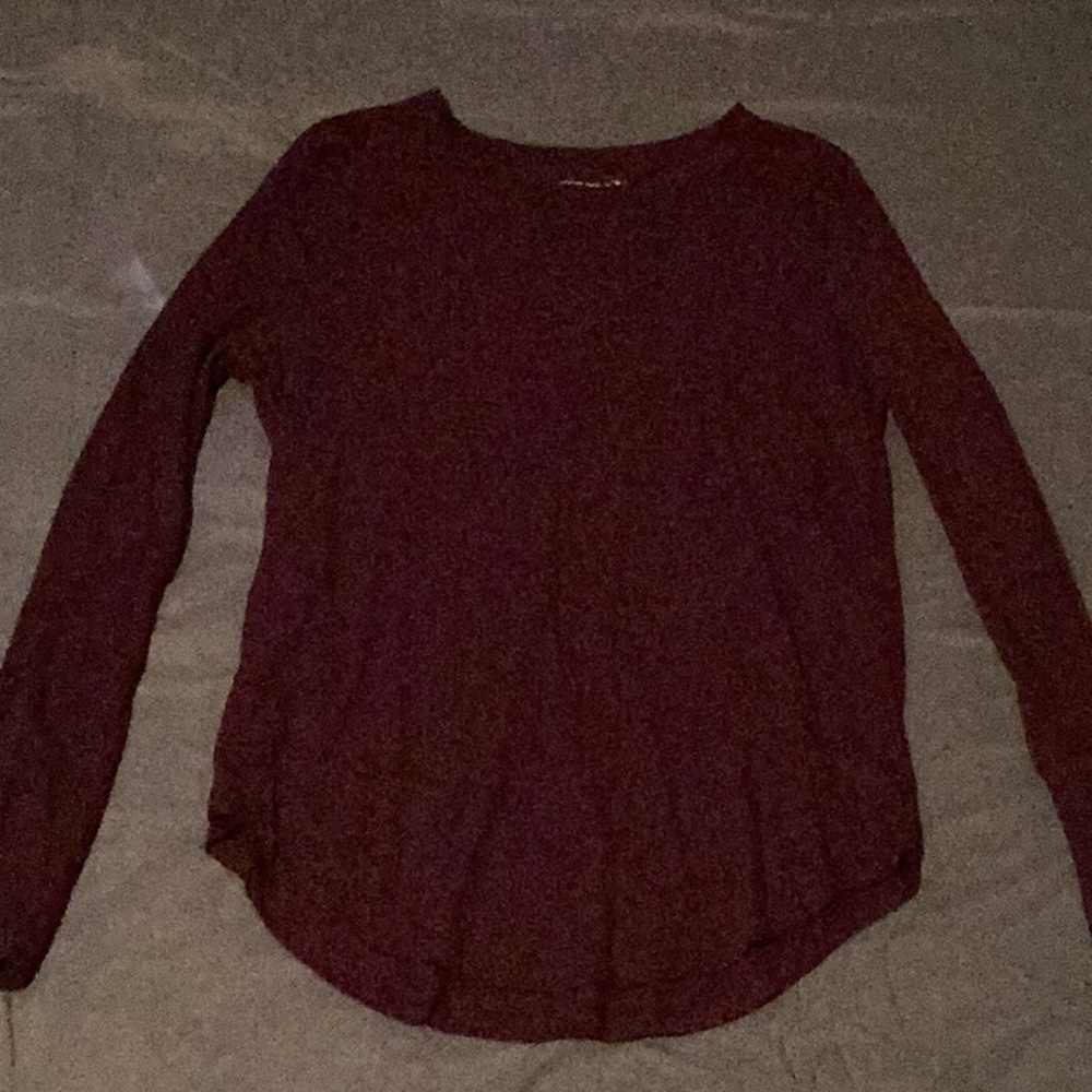 Long sleeve burgundy shirt